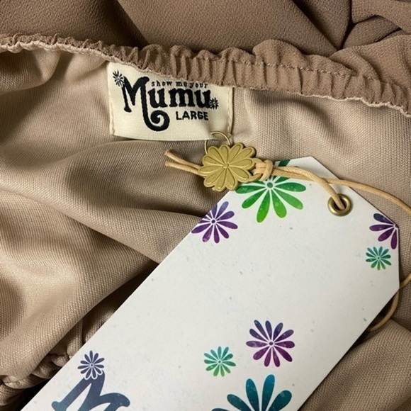 NWT SMYM Heather Halter Dress Dune Chiffon - Picture 4 of 6